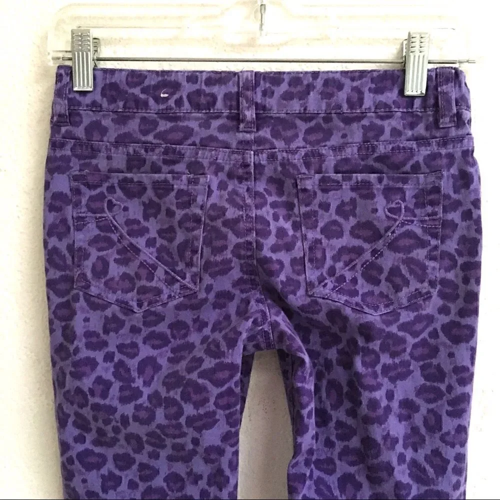 ‎Children’s Place purple leopard print jeans 12